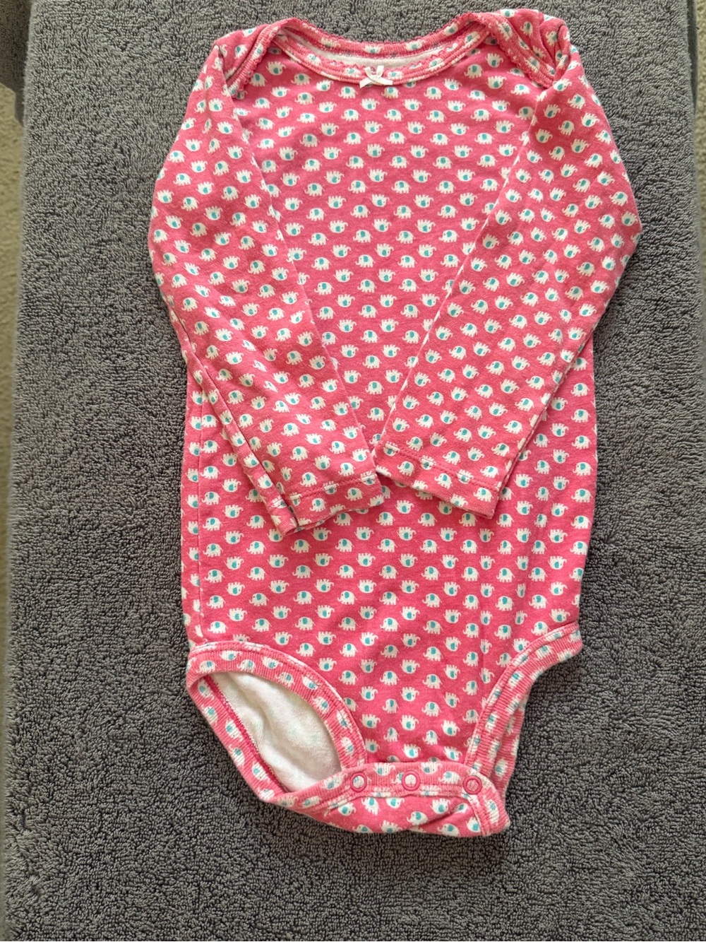 Carter's Coral Pink Long-Sleeve Bodysuit